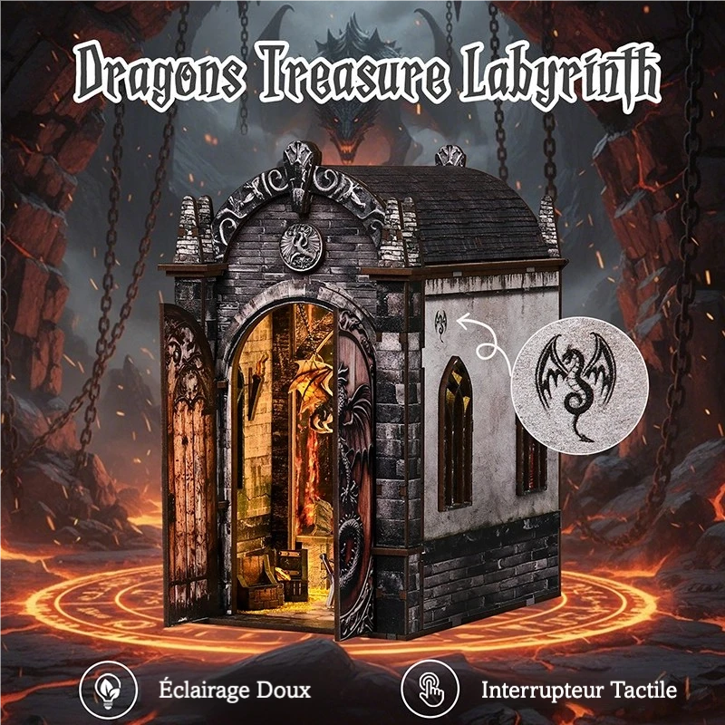 Book Nook Fourth Wing - Dragons Treasure Labyrinth