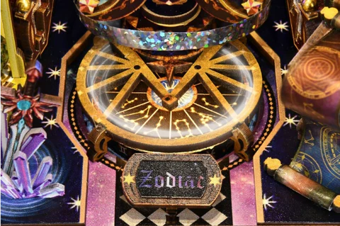 Cadran du zodiaque et cristaux