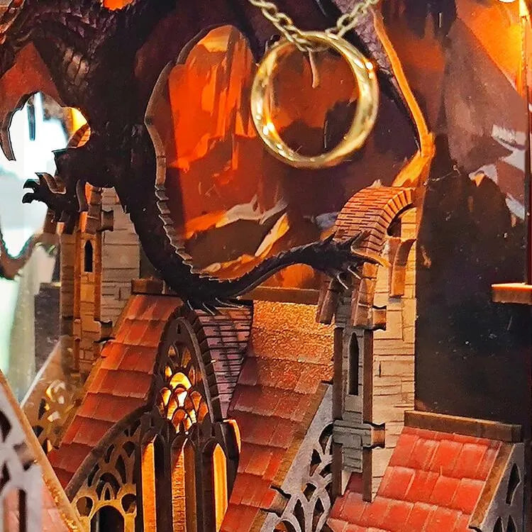 L'anneau magique mystique et le dragon noir
