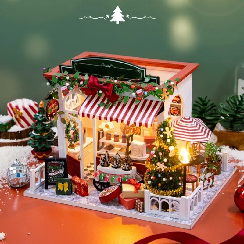 Book Nook - Sweets&Treats, un kit créatif pour construire un diorama miniature. Parfait pour décorer une bibliothèque ou comme cadeau original pour un amoureux des livres. Par Nookette.