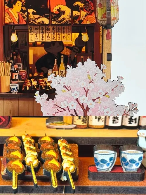 Brochettes Yakitori et tasses traditionnelles