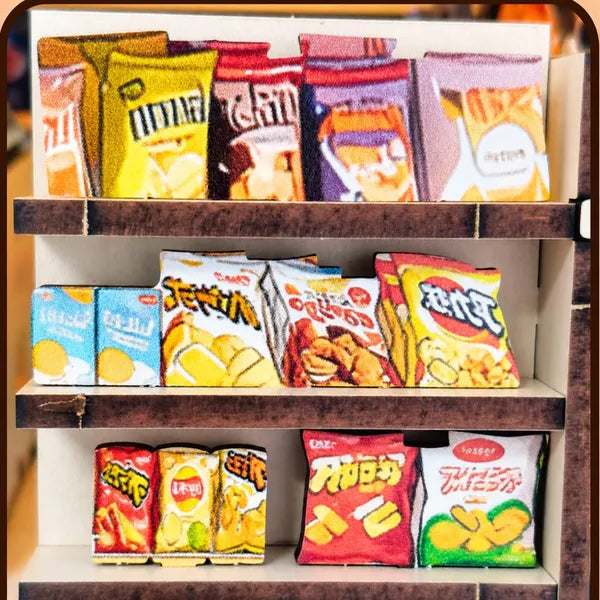 Rayon de snacks colorés