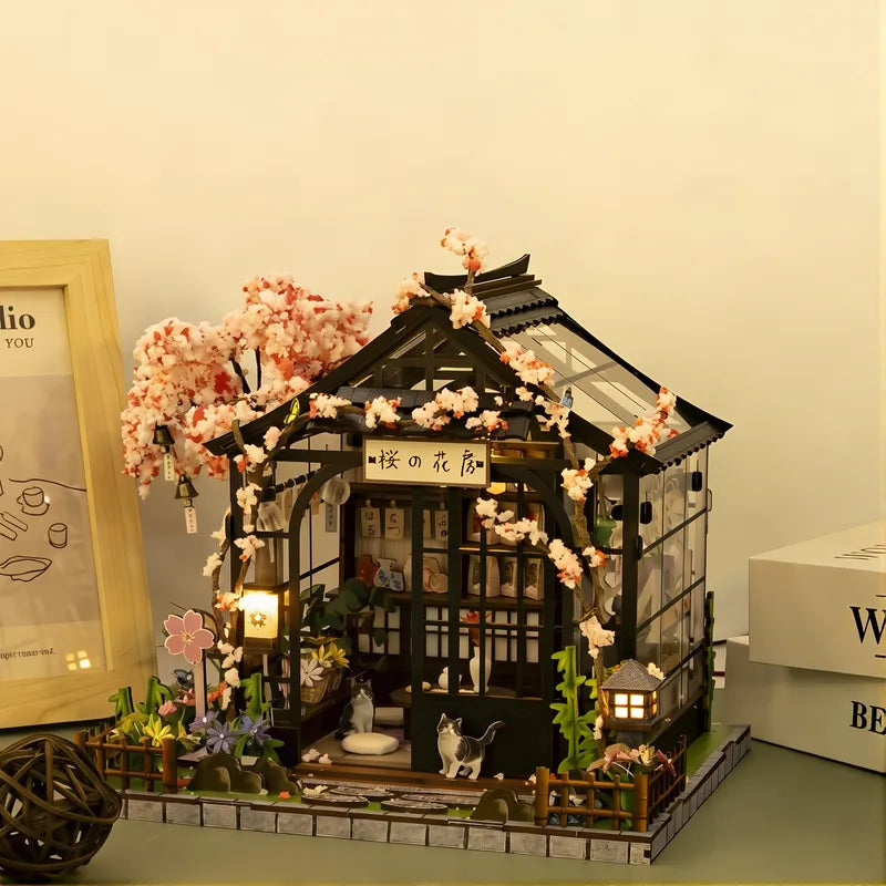 Maison Miniature -Spring Sakura Greenhouse