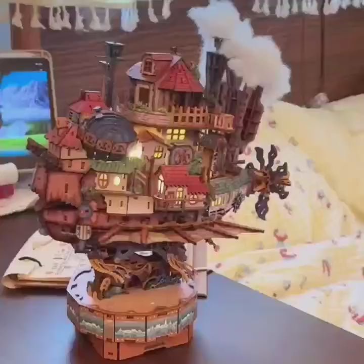 Charger la vidéo : Puzzle 3D en Bois - Walking Castle